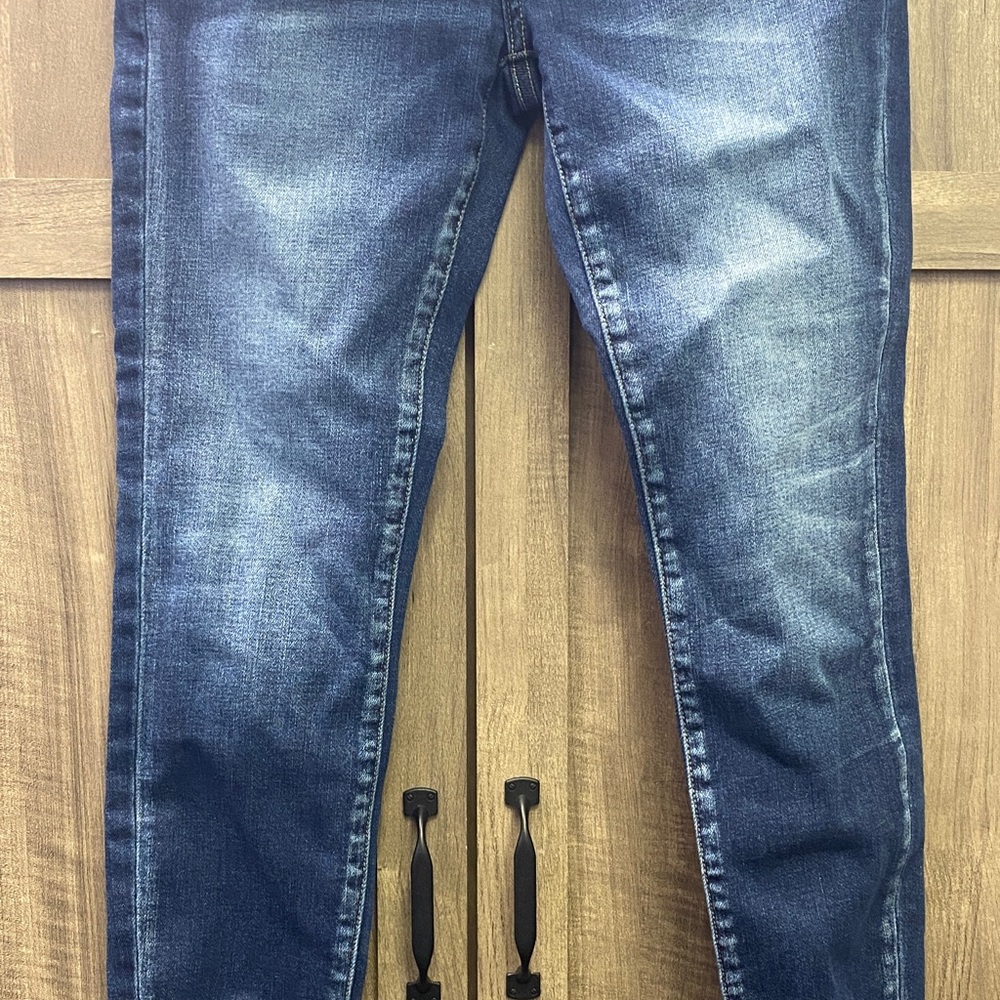 Kancan Signature Distressed Blue Jeans Mid-rise Ankle Skinny Women’s Size 26 - Picture 3 of 14